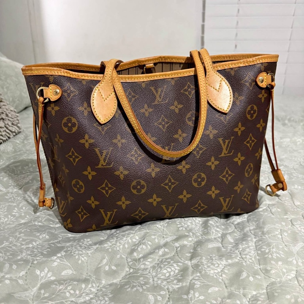 Louis Vuitton Classic Brown and Tan Tote PM Authentic